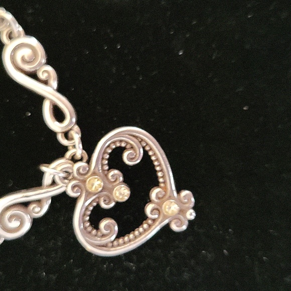 Brighton Palazzo Silver Heart Crystal Bracelet, 9 Inches - Picture 2 of 6